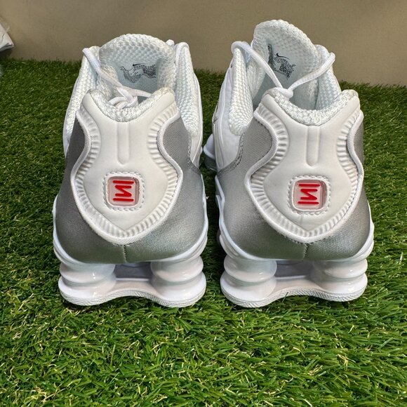 Nike Shox TL White/Metallic Silver Running Shoes Mens Size 8.5 AV3595-100 NEW - Picture 6 of 9